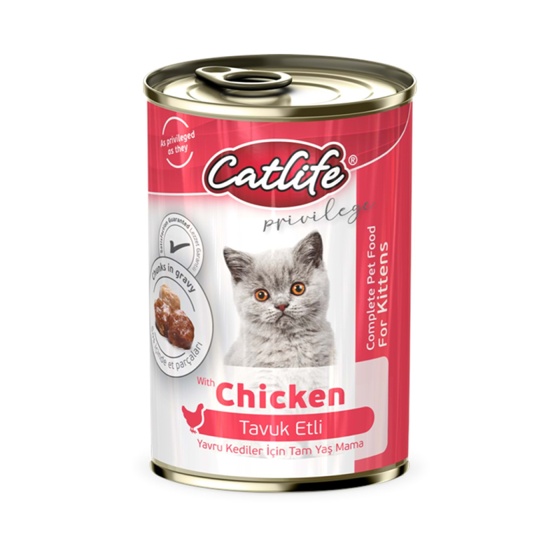 Catlife CLF12 Kitten Tavuk Etli Konserve 400gr 12li